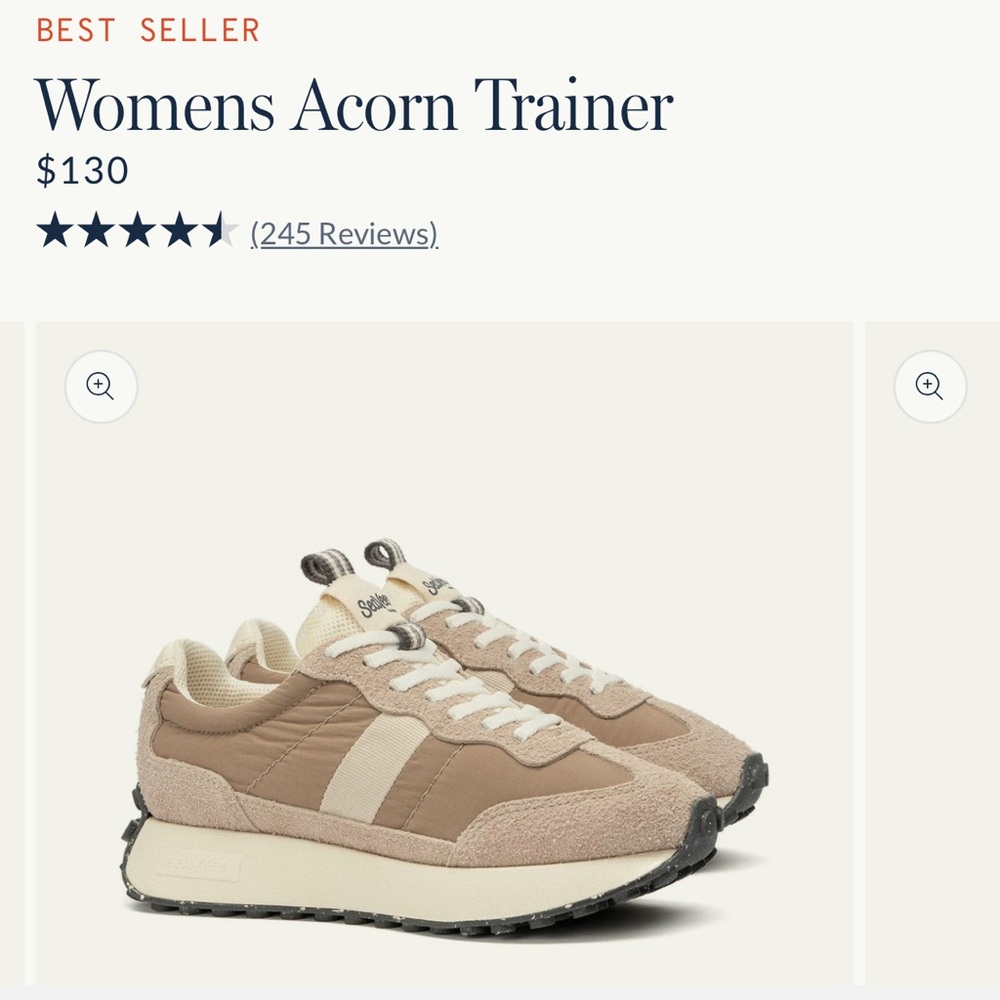 SeeVees Acorn Trainers in Latte - Picture 8 of 8